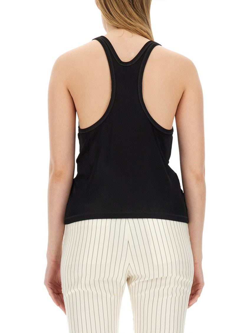 Black Solid Scoop Neck Top 2