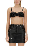 Black Embellished Scoop Neck Top 1
