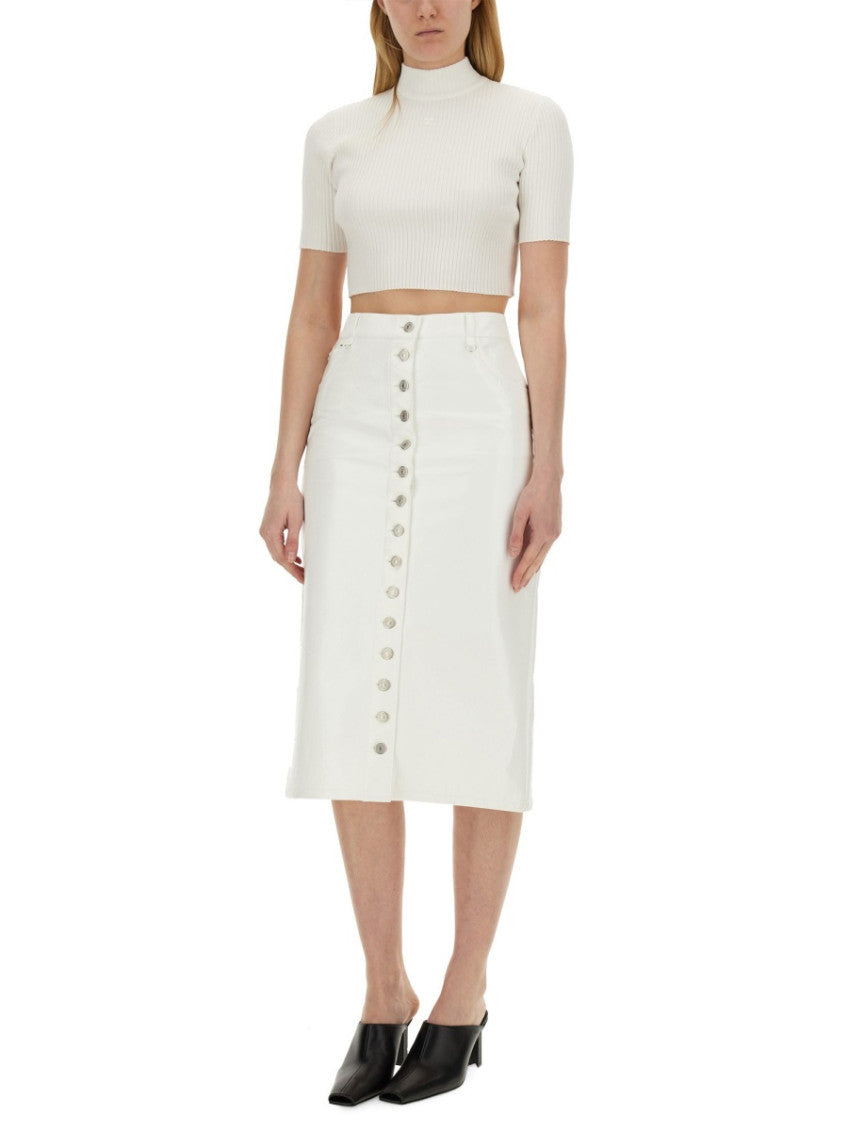 White Solid Mock Collar Top 4
