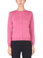 Pink Solid Round Neck Sweater 1