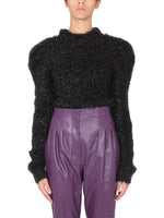 Black Knitted Crew Neck Sweater 1