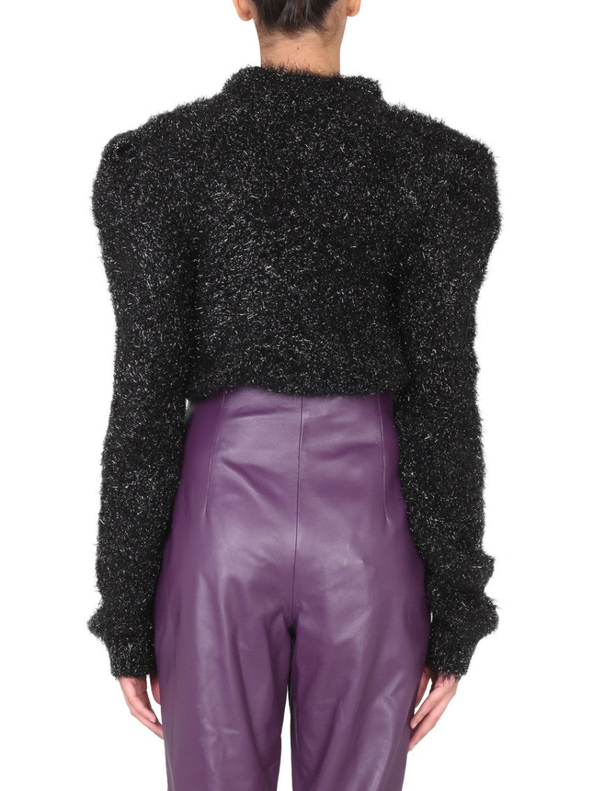 Black Knitted Crew Neck Sweater 3