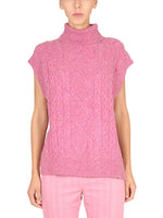 Pink Knitted Turtle Neck Sweater 1