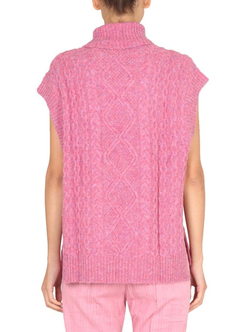 Pink Knitted Turtle Neck Sweater 3