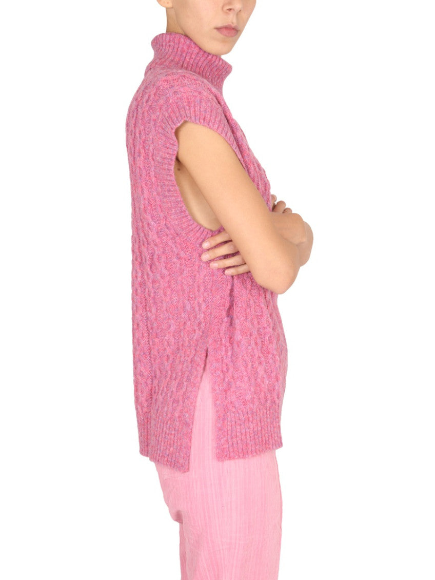Pink Knitted Turtle Neck Sweater 4