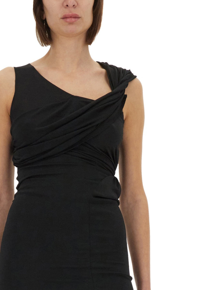Black Solid One Shoulder Top 3