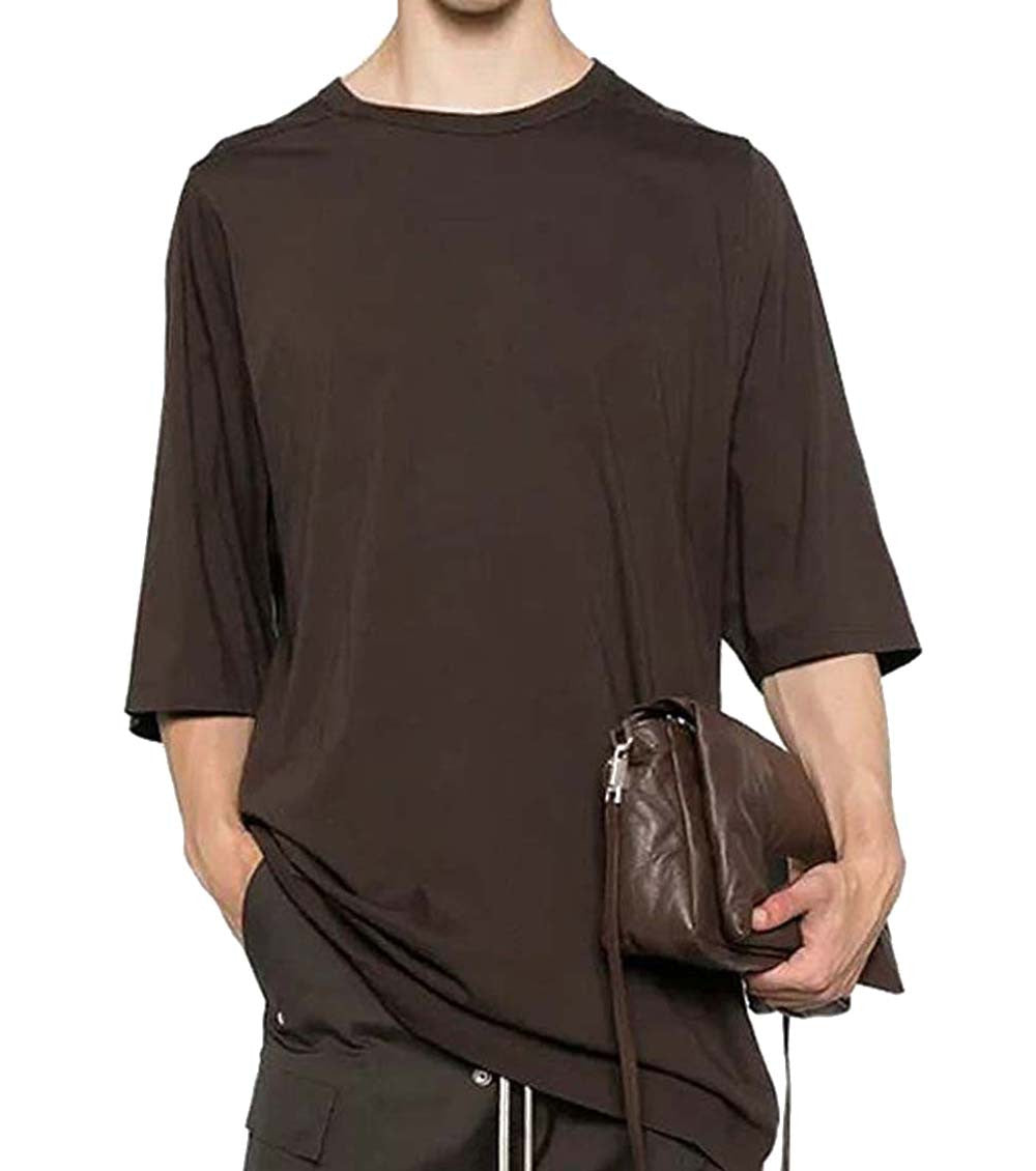 Dark Brown Solid T-Shirt 2