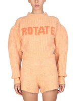 Orange Logo Mock Collar Sweater 1