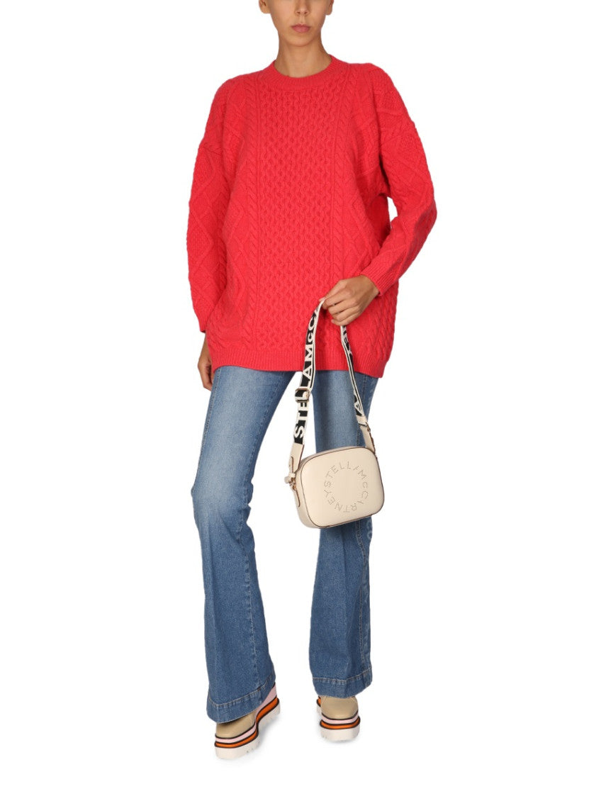 Red Knitted Crew Neck Sweater 2