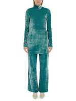 Blue Solid Turtle Neck Top 1