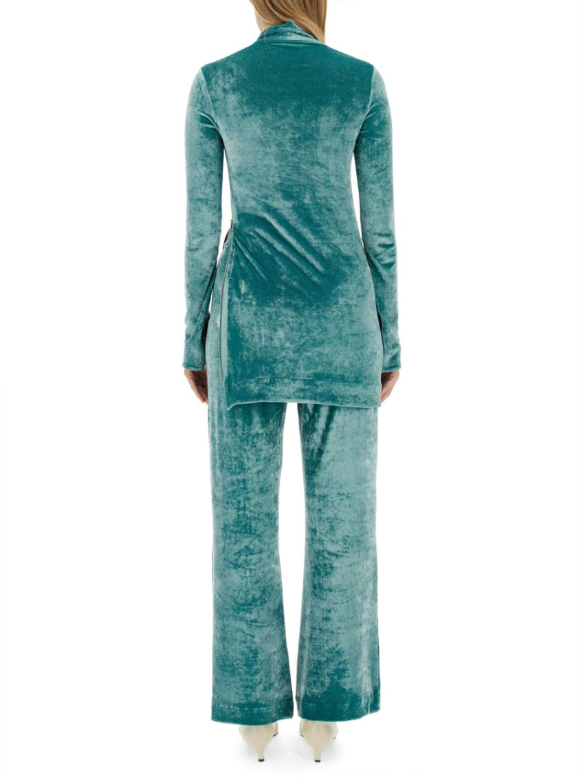 Blue Solid Turtle Neck Top 2