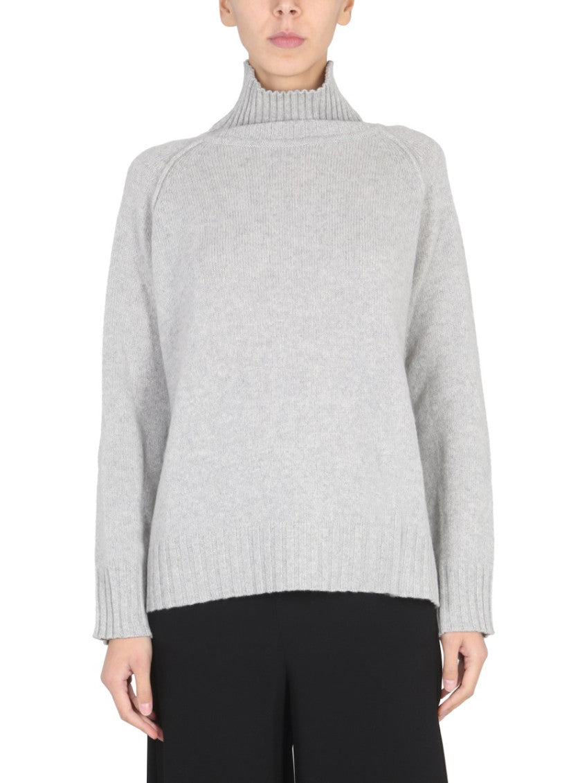 Grey Solid Turtle Neck Sweater 1