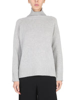 Grey Solid Turtle Neck Sweater 1