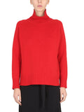 Red Solid Turtle Neck Sweater 1