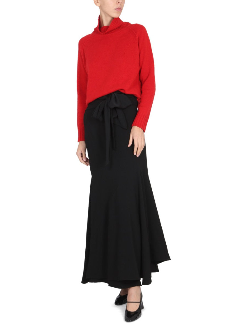 Red Solid Turtle Neck Sweater 2