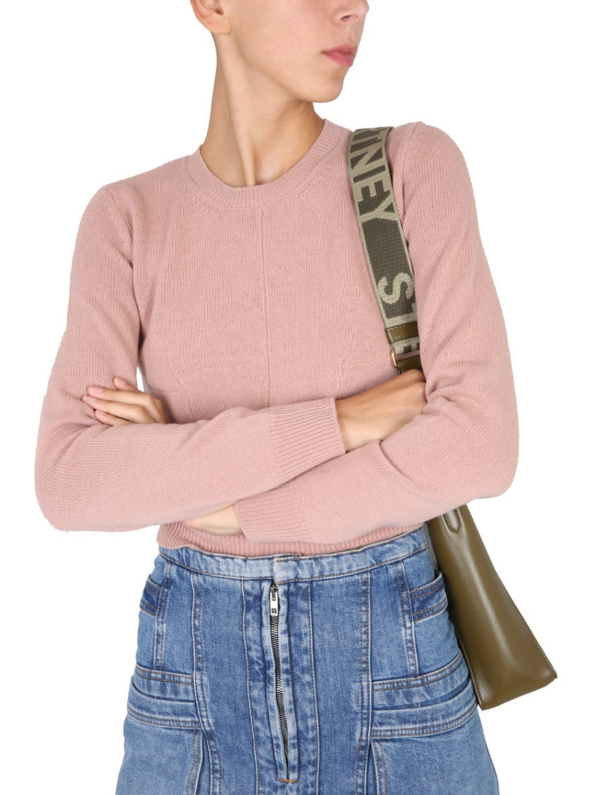 Pink Knitted Crew Neck Sweater 3