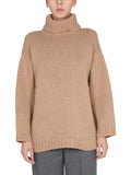 Beige Knitted Turtle Neck Sweater 1
