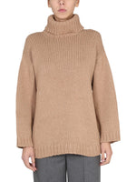 Beige Knitted Turtle Neck Sweater 1