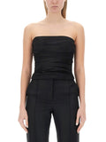 Black Solid Strapless Top 1