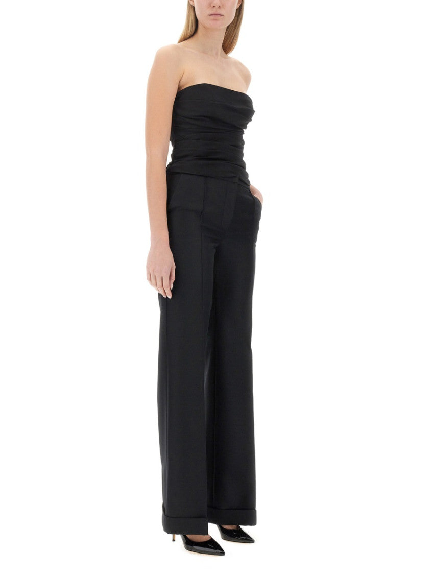 Black Solid Strapless Top 4