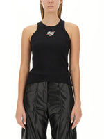 Black Solid Crew Neck Top 1