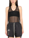 Black Transparent Round Neck Top 1