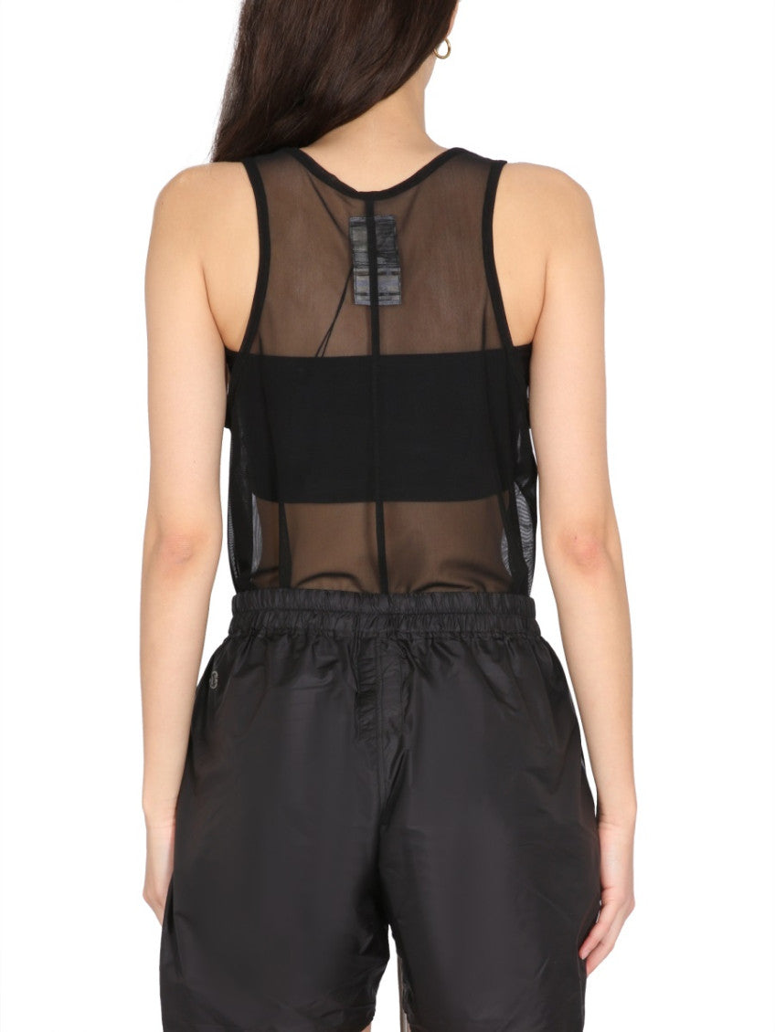Black Transparent Round Neck Top 2