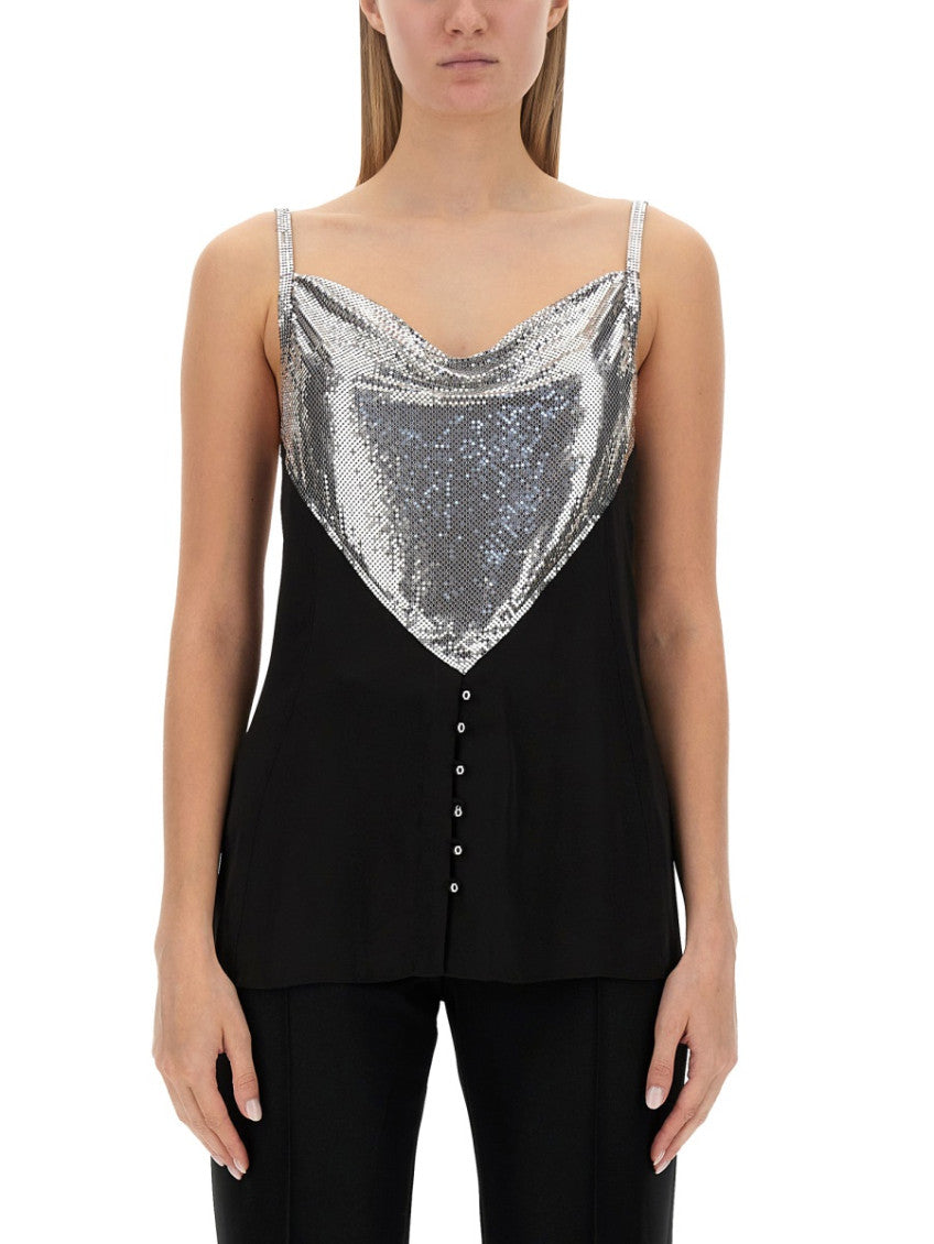 Multicolor Embellished Cowl Neck Top 1