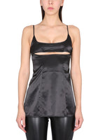 Black Solid Scoop Neck Top 1