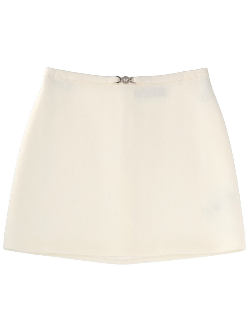 White Solid Mini Skirt 1