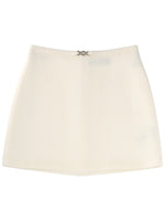White Solid Mini Skirt 1