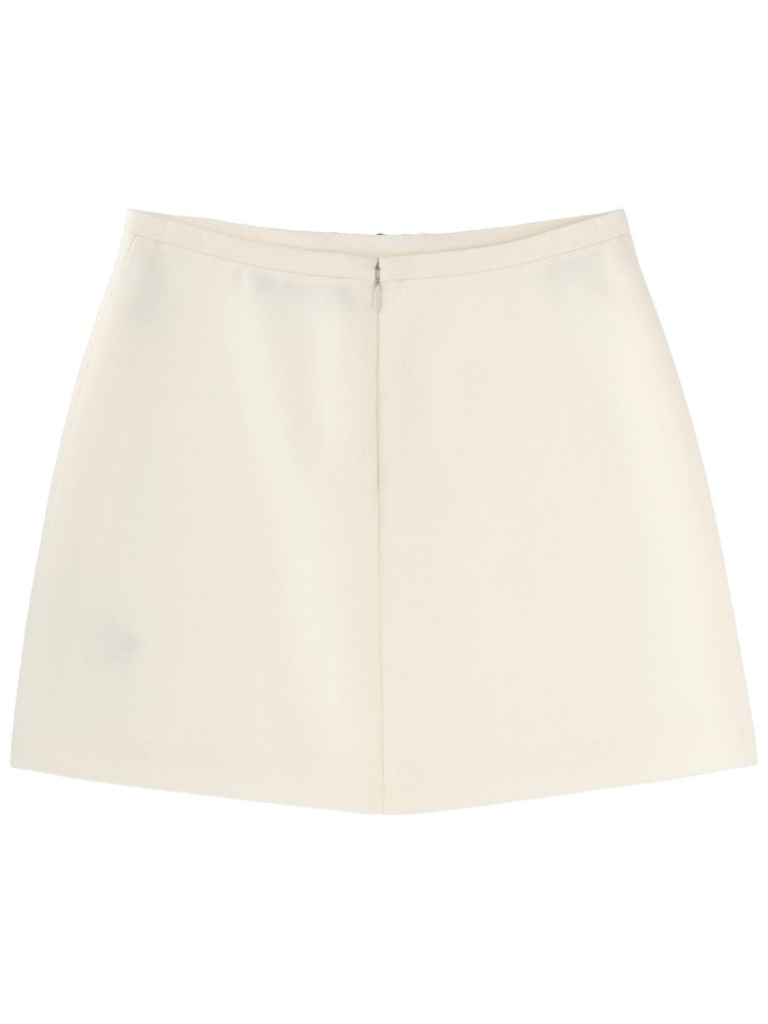 White Solid Mini Skirt 3