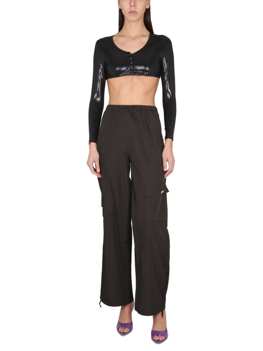 Black Solid Scoop Neck Top 4
