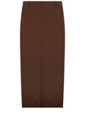 Brown Stripes Midi Skirt 1
