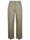 Green Central pleated trousers 1
