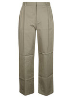 Green Central pleated trousers 1