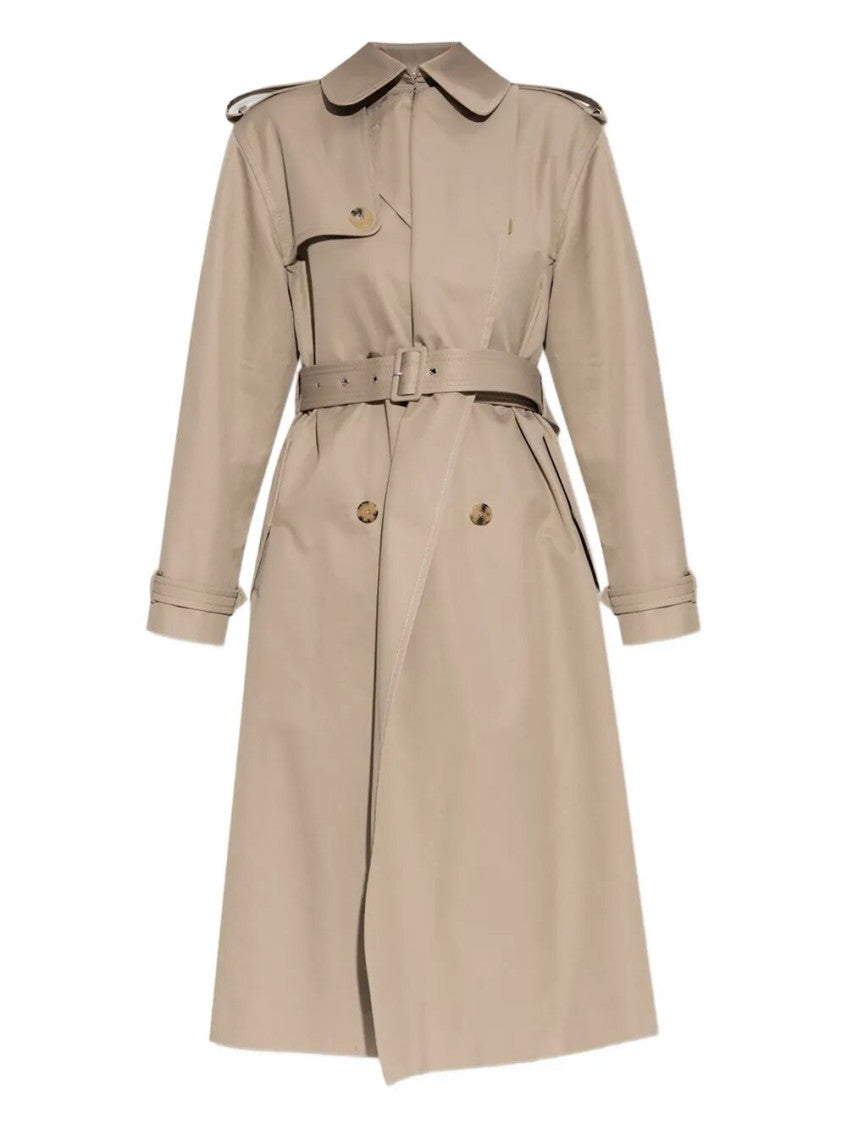 Beige Long Trench Coat 1