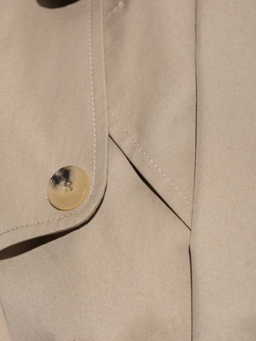 Beige Long Trench Coat 4