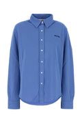 Cerulean blue piquet shirt  1