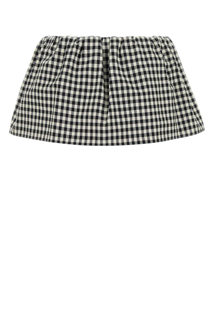 BlackWhite Check Miniskirt 2