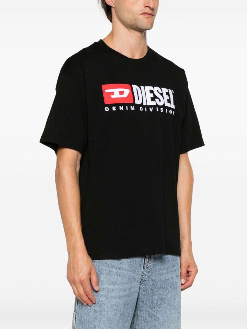 Black Logo Cotton T-shirt 3