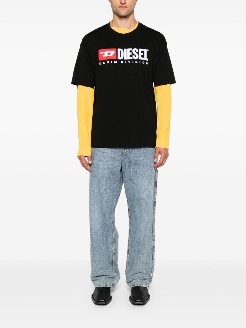 Black Logo Cotton T-shirt 5