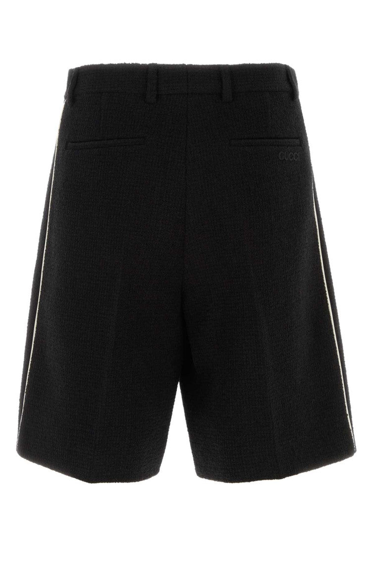 Black Boucle Bermuda Shorts 2