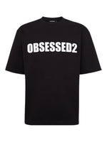 Black Crewneck Graphic Print T-Shirt 1