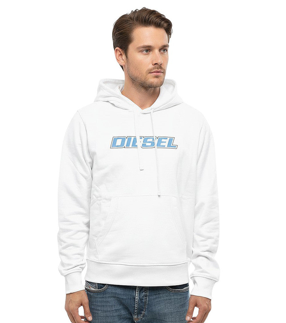 White Logo Regular Hoodie 1