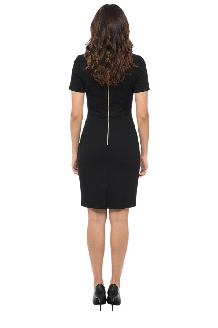 Black Scoop Neck Mini Dress 2