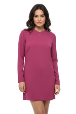 Purple V Neck Mini Dress 1