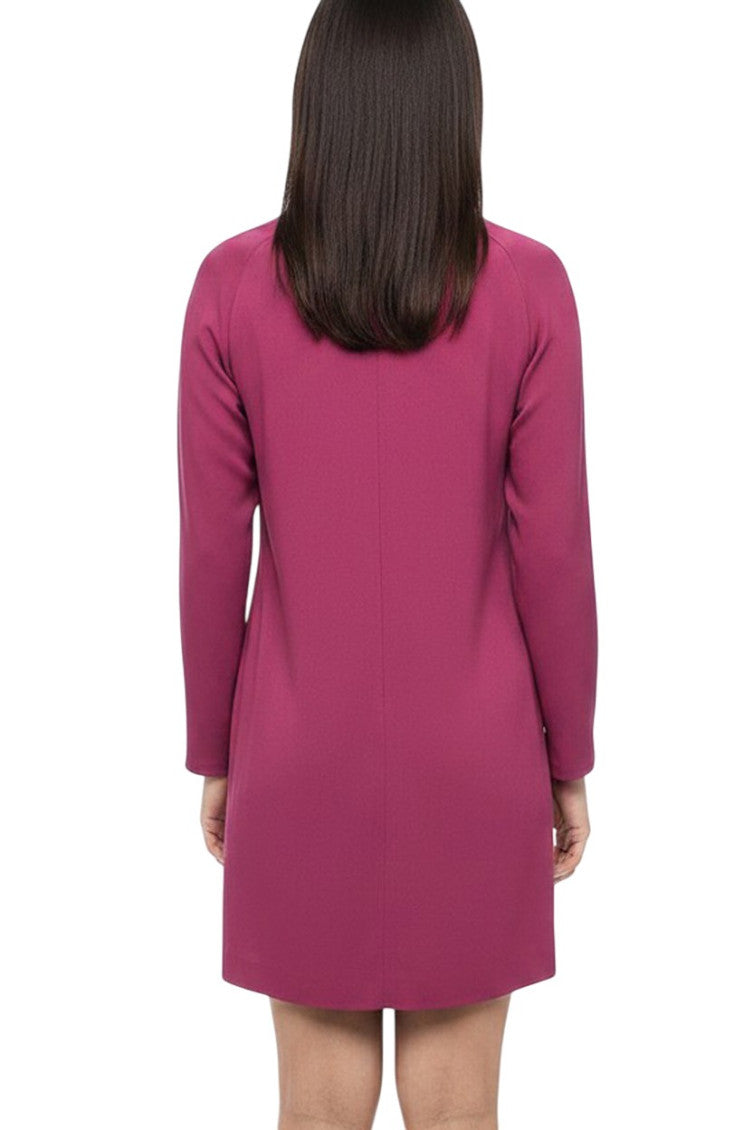 Purple V Neck Mini Dress 2