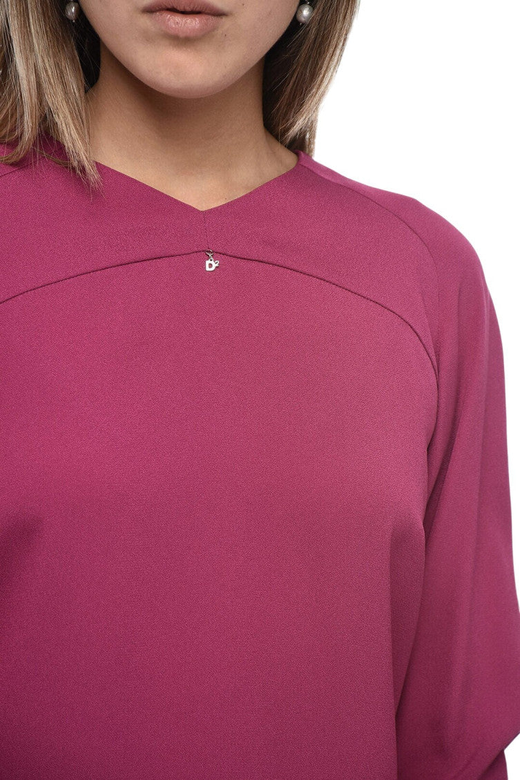 Purple V Neck Mini Dress 3