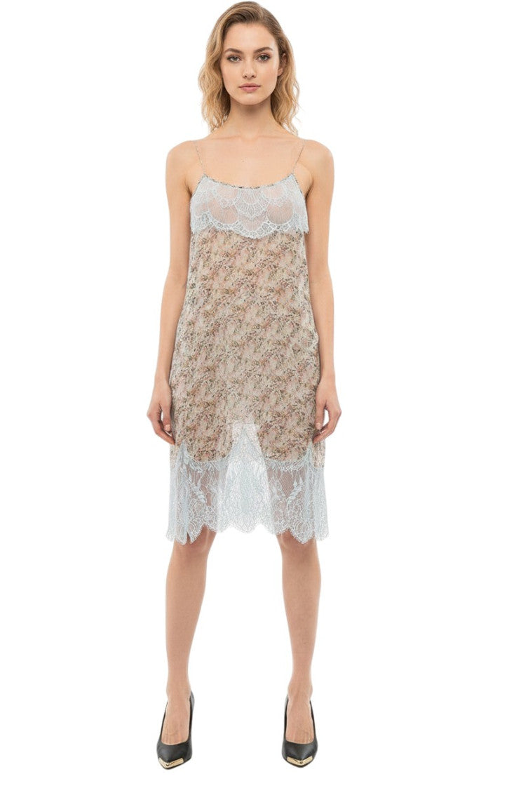 Multicolor Floral Scoop Neck Dress 1